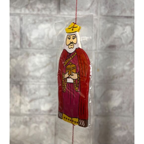 Hand Painted Christmas Kinetic Art Wood Nativity Mobile Creche Decor Festive - Picture 11 of 12